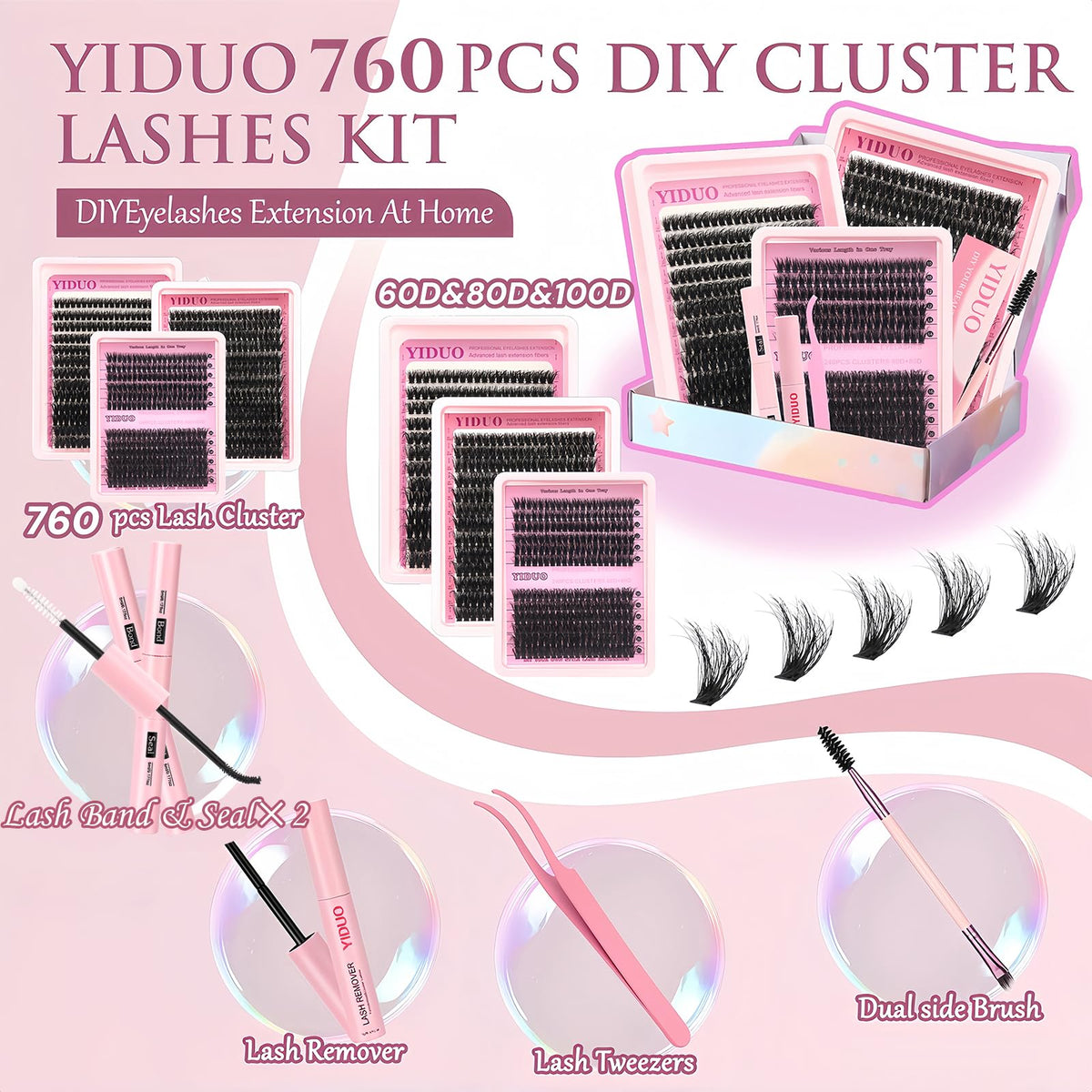 Brosse double tête YIDUO pour cils et sourcils