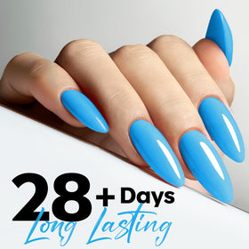 Brosse du vernis à ongles gel bleu modelones