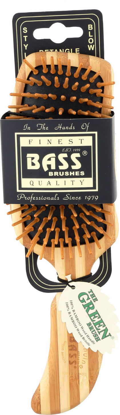 Brosse en bois Bass vue de face avec poils en bambou