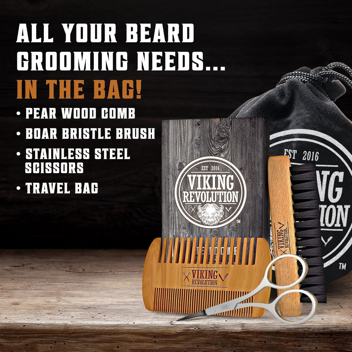 Brosse en poils de sanglier du set Viking Revolution