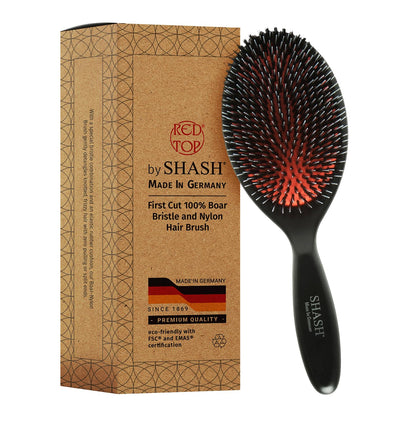 Brosse en poils de sanglier SHASH vue avant avec poils doux