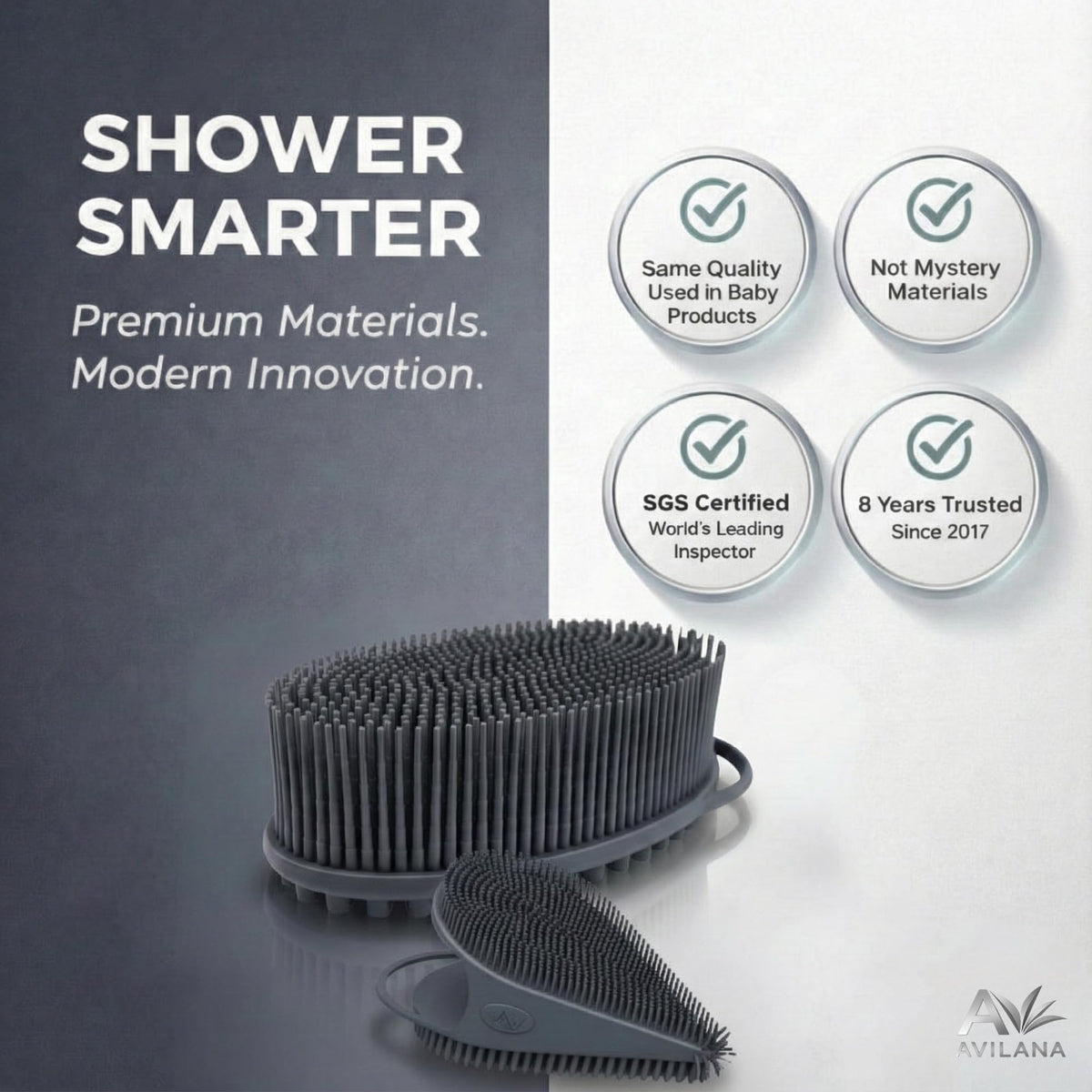 Brosse en silicone Avilana pour un nettoyage en profondeur