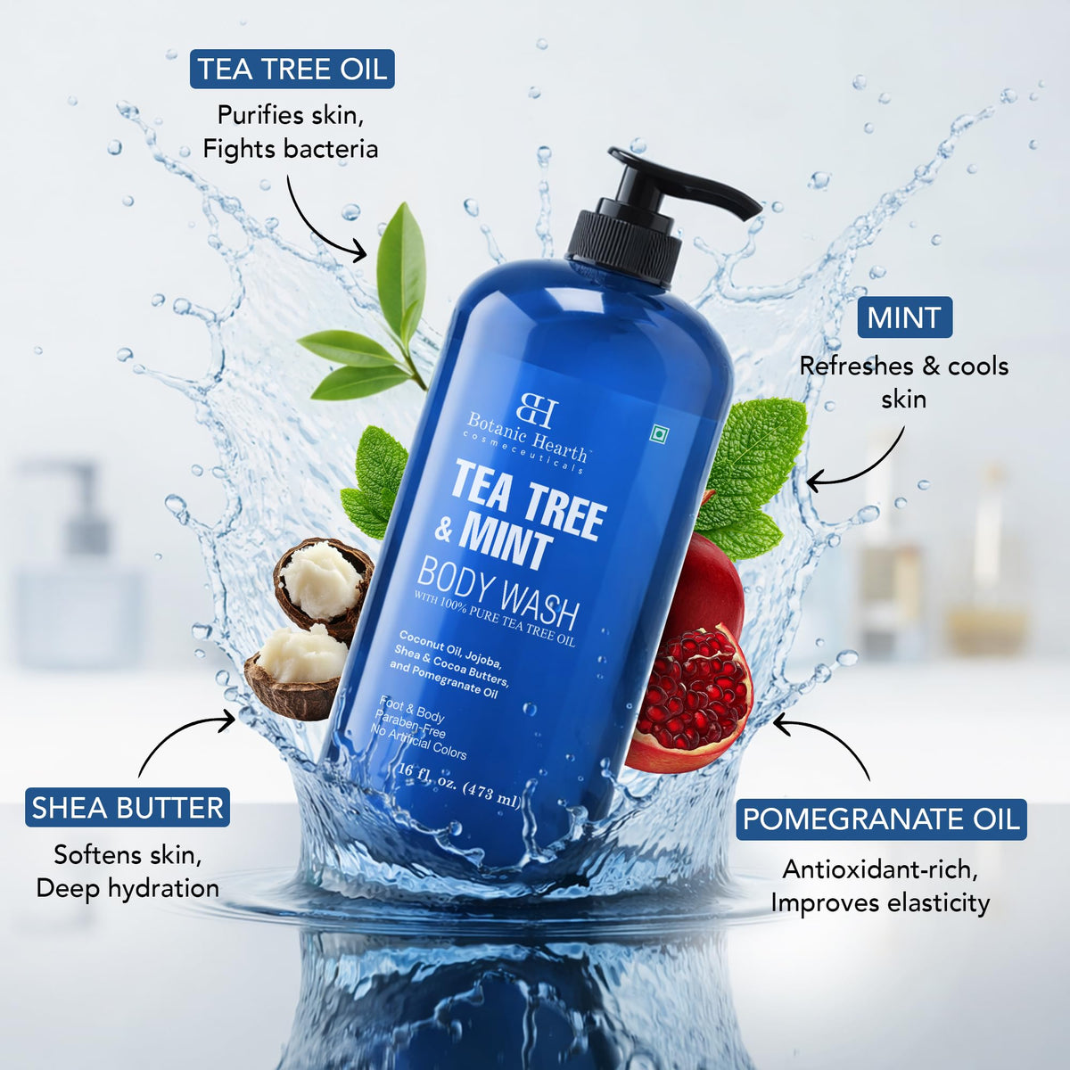 Brosse en silicone fournie avec le gel douche Botanic Hearth