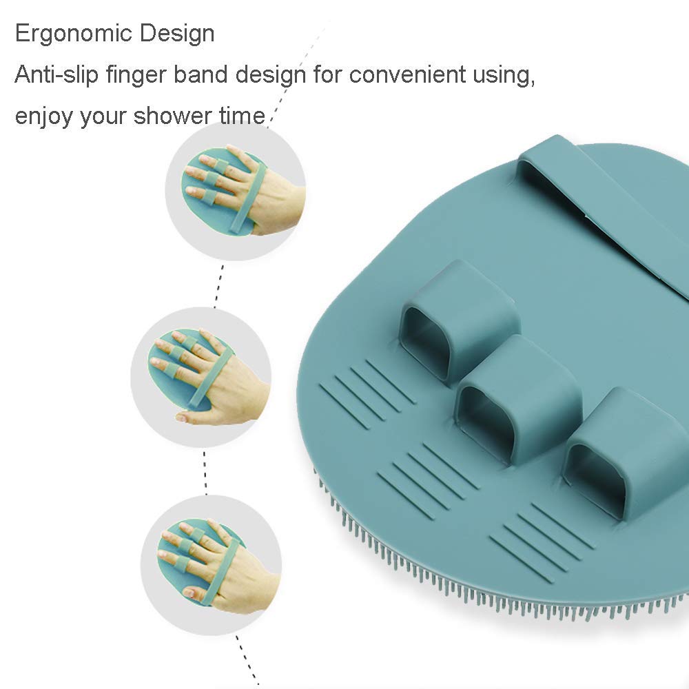 Brosse en silicone HOMMIESAFE avec couleur vive et élégante