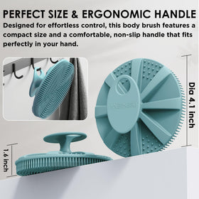 Brosse en silicone INNERNEED utilisée sur le bras