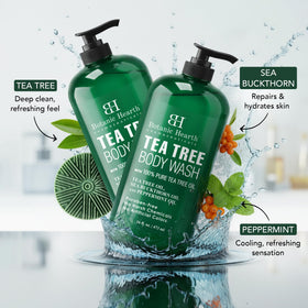 Brosse exfoliante incluse avec le gel douche Botanic Hearth
