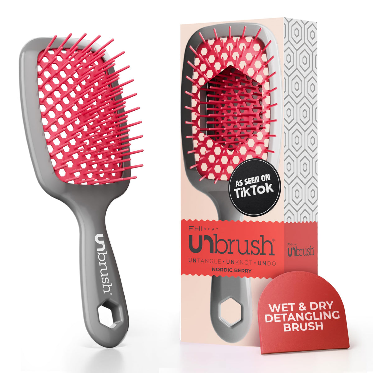Brosse FHI Heat UNbrush vue avant avec poils anti-statiques