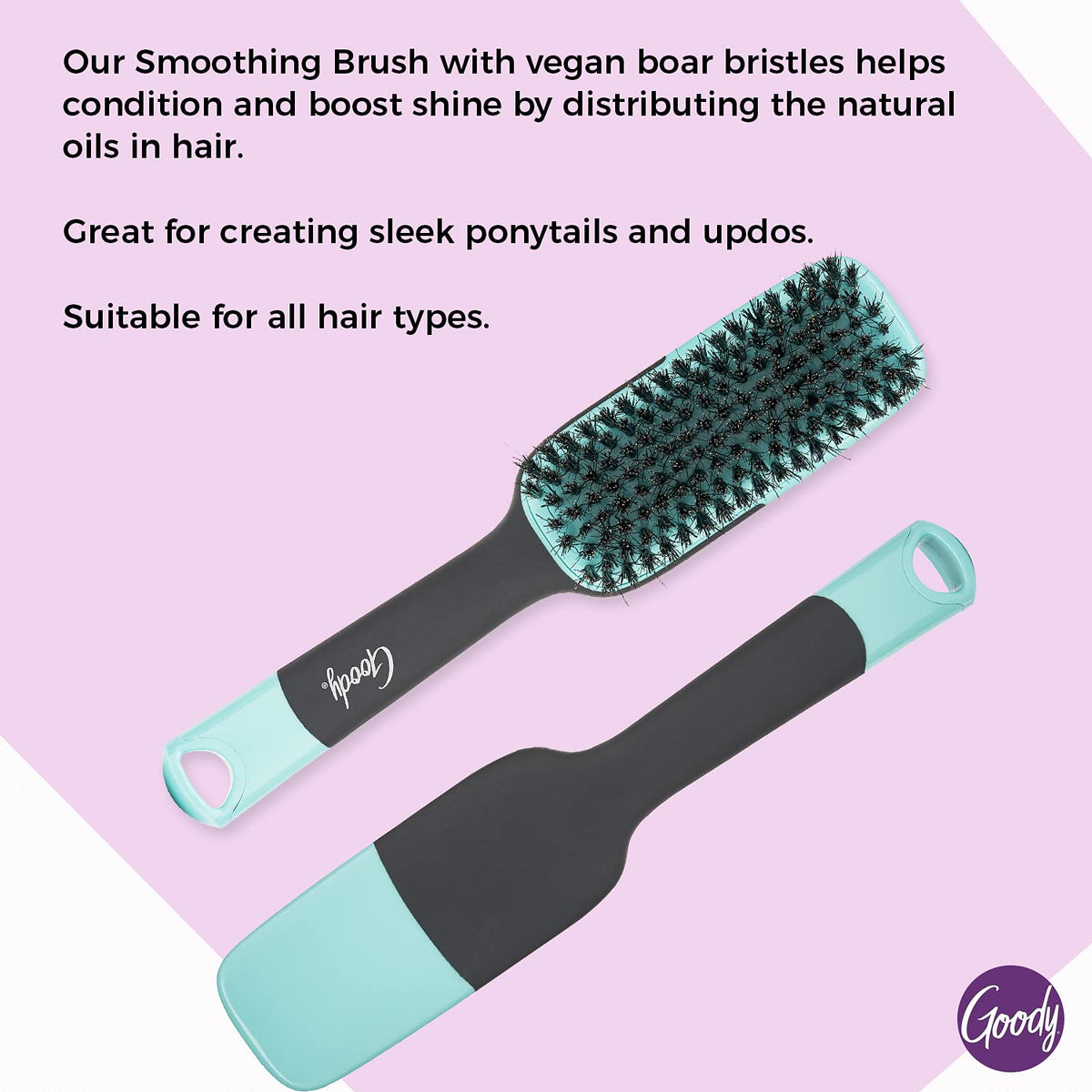Brosse GOODY en utilisation pour lisser des cheveux texturés