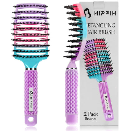 Brosse HIPPIH en poils de sanglier, vue de face