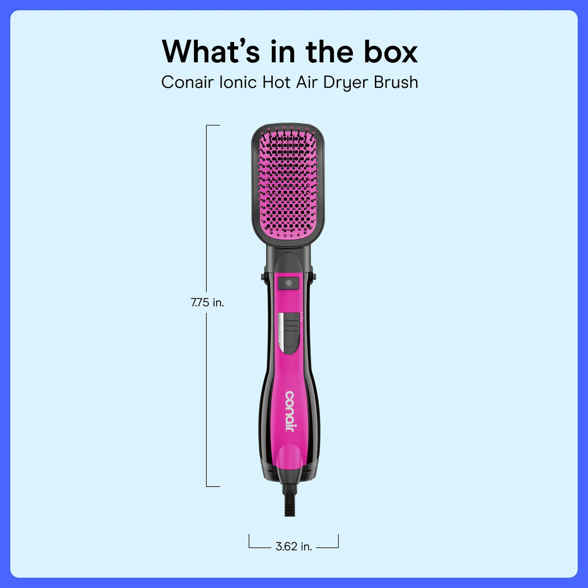 Brosse INFINITIPRO avec cheveux lisses et brillants