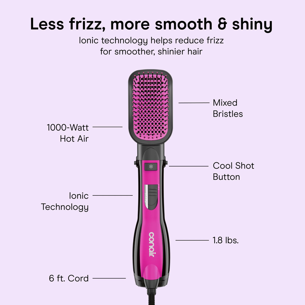 Brosse INFINITIPRO en utilisation sur cheveux humides