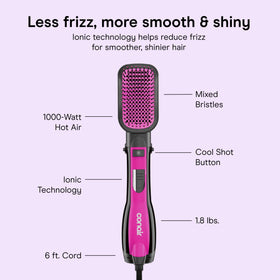 Brosse INFINITIPRO en utilisation sur cheveux humides