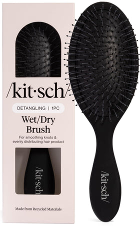 Brosse Kitsch Wet Dry démêlante noire vue de face