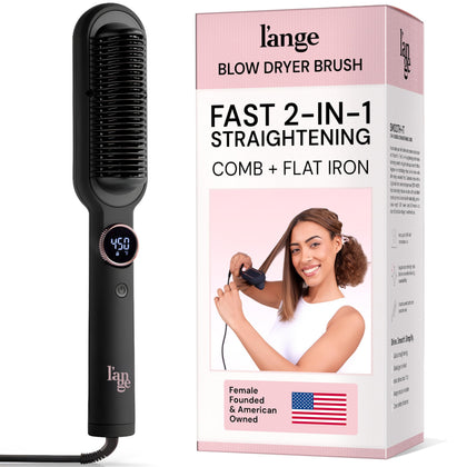Brosse lissante 2-en-1 L'ANGE HAIR vue de face