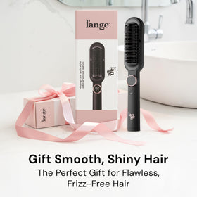 Brosse lissante L'ANGE HAIR avec poils anti-brûlure