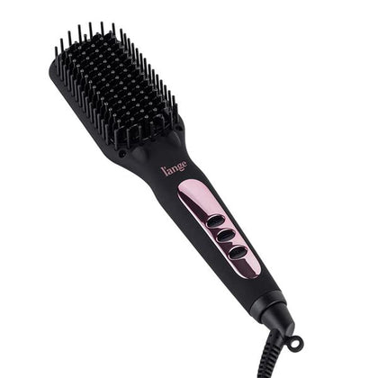 Brosse lissante Le Vite de L'ANGE HAIR vue de face, couleur noire