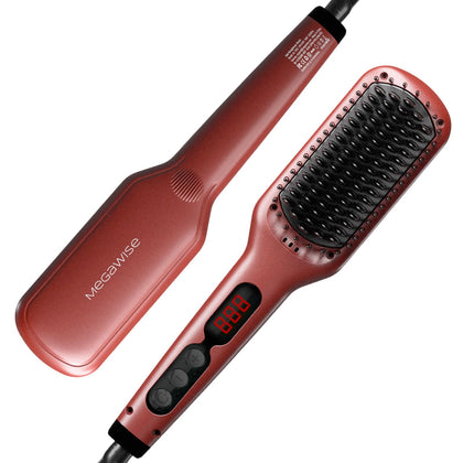 Brosse lissante MEGAWISE Pro vue de face, couleur rouge
