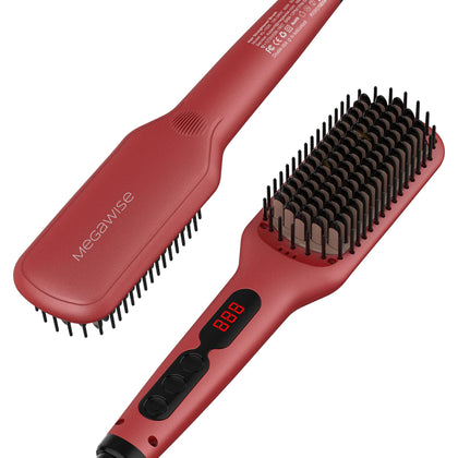 Brosse lissante MEGAWISE rouge tomate vue de face