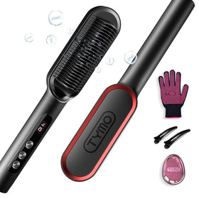 Brosse lissante TYMO RING PLUS vue de face avec écran LED