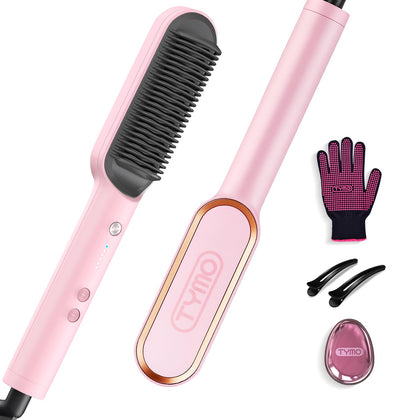 Brosse lissante TYMO rose sakura vue de face