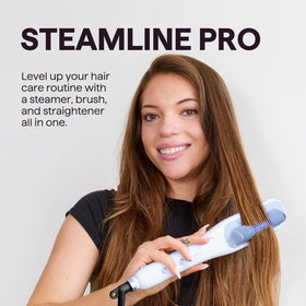 Brosse lissante wavytalk avec vapeur en fonctionnement