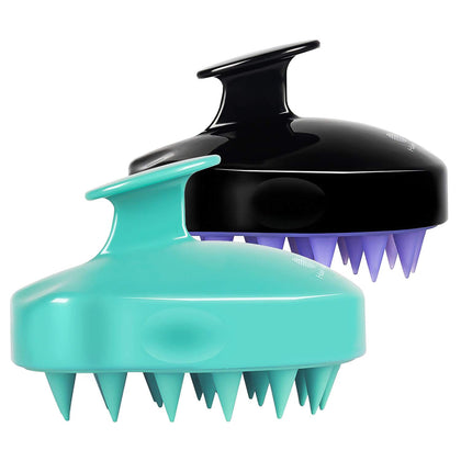 Brosse massante HEETA vue de face avec brins en silicone