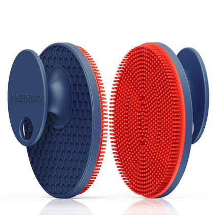 Brosse nettoyante faciale INNERNEED en silicone rouge vue avant