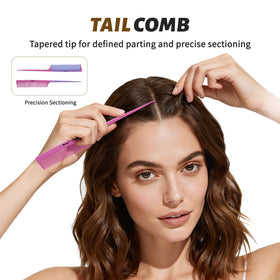 Brosse plate BALON en rose, vue de face avec brins doux.