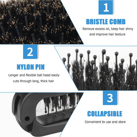 Brosse pliable Ancable vue de côté montrant son design compact