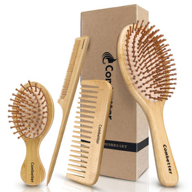 Brosse régulière Combetter en bambou vue de face