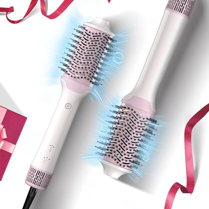 Brosse sèche cheveux 2-en-1 webeauty vue de face avec design élégant