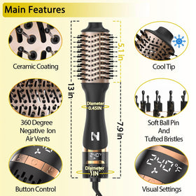 Brosse sèche-cheveux Nicebay avec cordon d'alimentation pivotant
