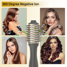 Brosse sèche-cheveux Nicebay en position de coiffage