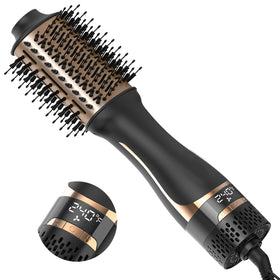Brosse sèche-cheveux Nicebay vue de face avec écran affichage