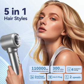 Brosse sèche-cheveux SIGBOT vue de côté montrant le moteur