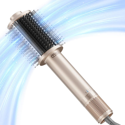 Brosse sèche-cheveux TYMO 4.0 vue de face avec design doré