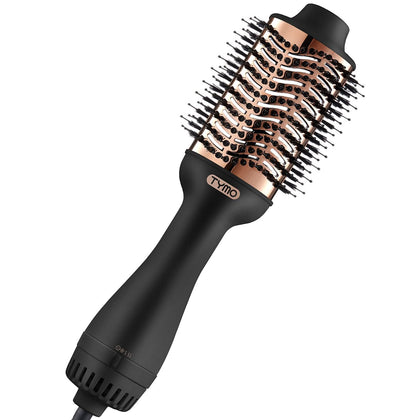 Brosse Sèche-Cheveux TYMO 4 en 1 vue de face avec baril doré