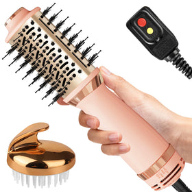 Brosse sèche-cheveux Voseki 4-en-1 vue de face avec baril ovale