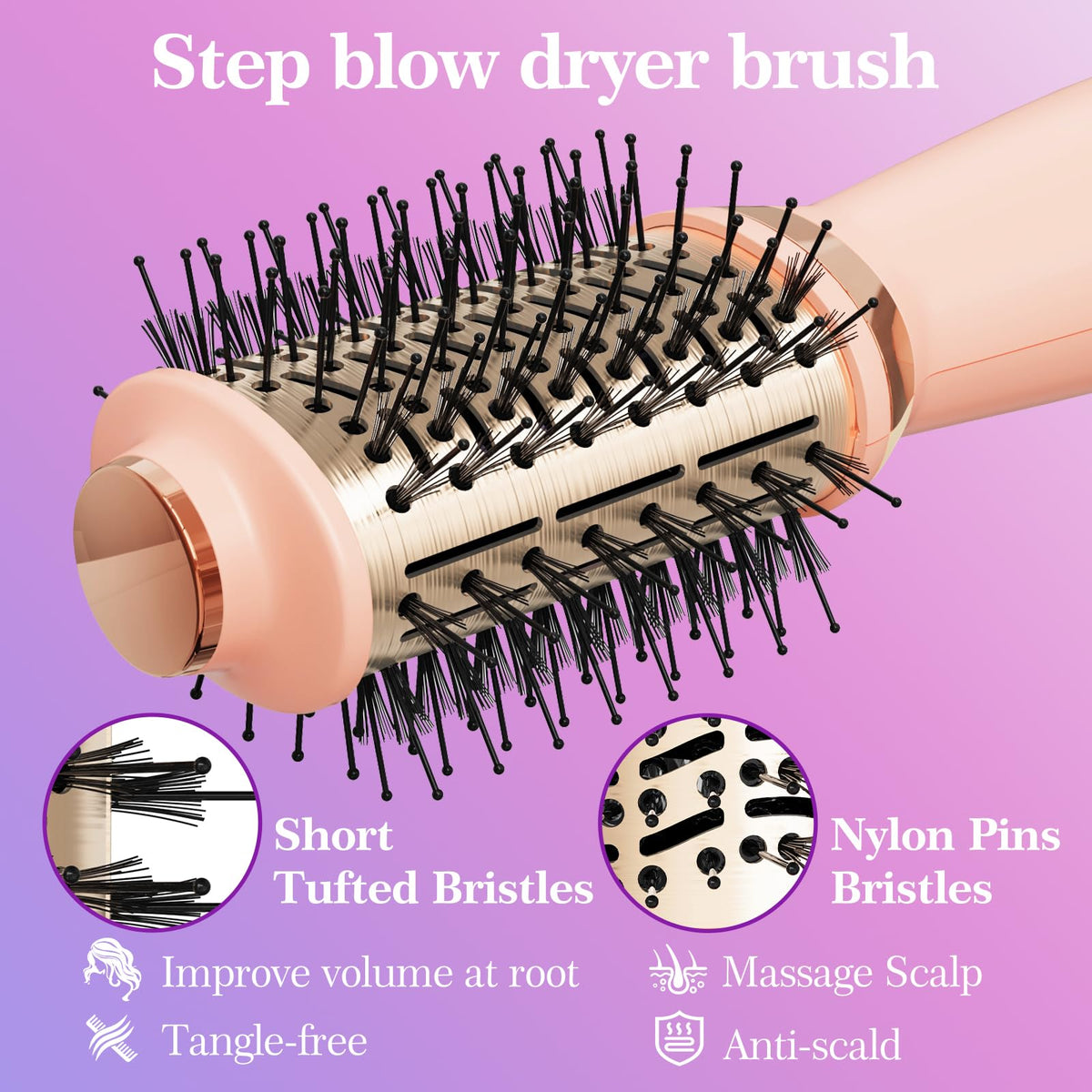 Brosse sèche-cheveux Voseki sur fond blanc