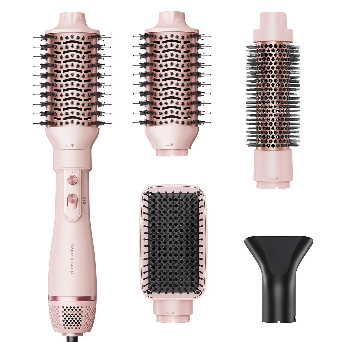 Brosse sèche-cheveux wavytalk 4-en-1 avec tête ovale