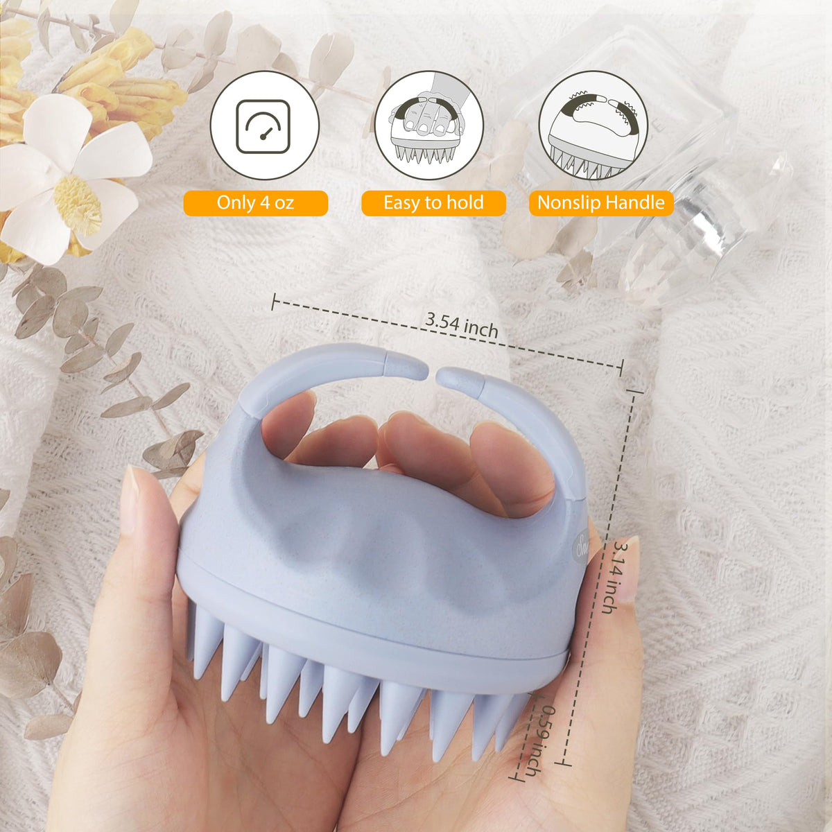 Brosse Sndyi avec élastique à cheveux en satin et boîte élégante