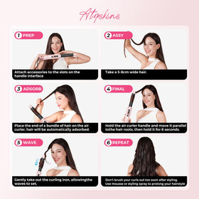 Brosse soufflante Atopskins avec boucles réalisées