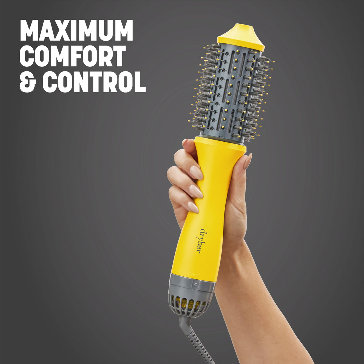 Brosse soufflante Drybar 2,25" avec mise en avant de la technologie ionique