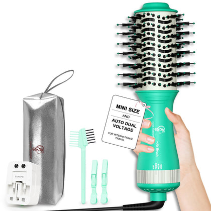 Brosse soufflante Hair Trends 4-en-1 vue avant avec finition en titane