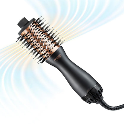 Brosse soufflante TYMO AIRBEAM 2.0 en noir vue de face