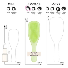 Brosse TANGLE TEEZER montrant sa technologie à deux niveaux