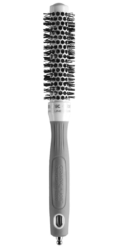 Brosse thermique Olivia Garden 0,75" vue de face avec baril en céramique