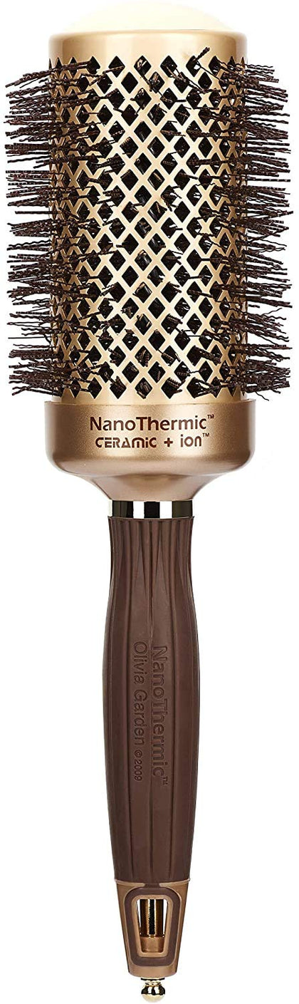 Brosse thermique Olivia Garden NanoThermic vue avant avec baril en céramique