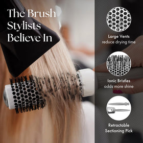 Brosse thermique Olivia Garden sur fond blanc