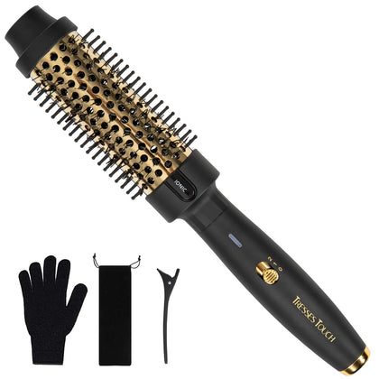 Brosse thermique Tresses Touch 1,5" vue avant avec barillet en céramique